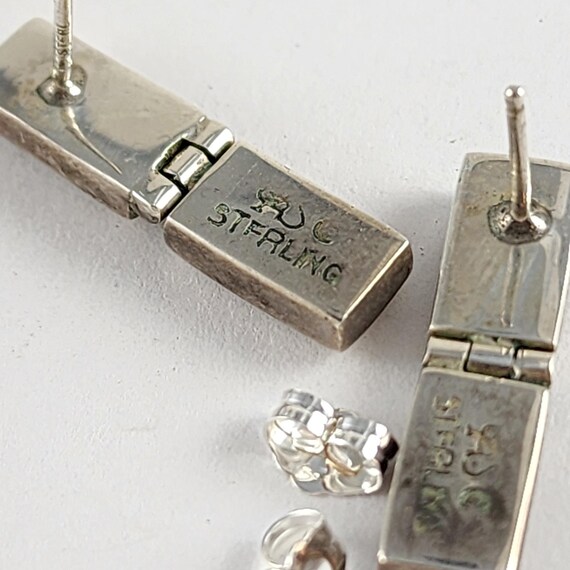 Vintage Rectangular Sterling Silver Rectangular H… - image 6