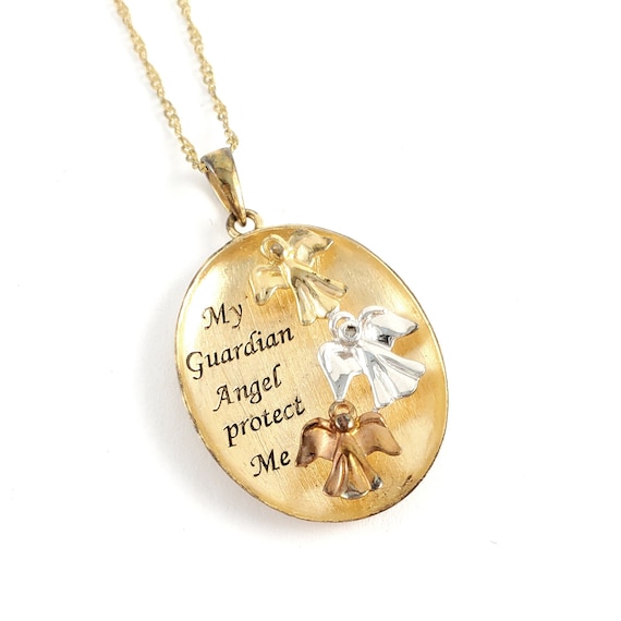 Guardian angel protect me best sale necklace