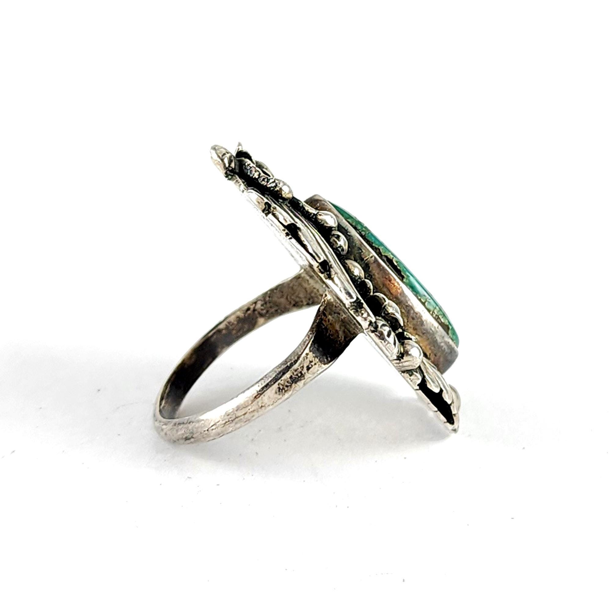 Vintage Sterling Silver Native American Turquoise Ring - Size 6.75 - Etsy