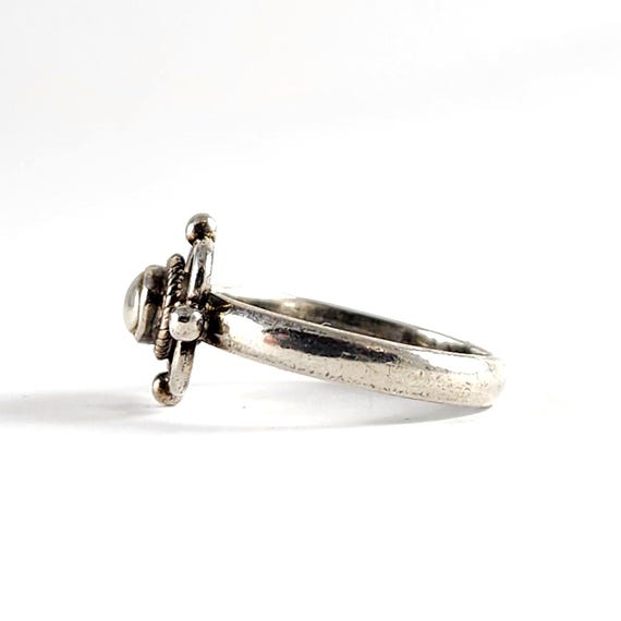 Vintage Solid Sterling Silver Ring - Oval Sterlin… - image 2
