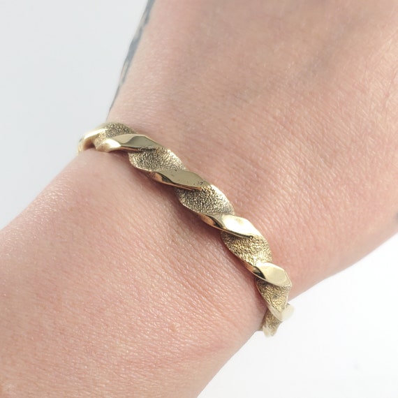 Vintage Avedon Sterling Silver Gold Vermeil Cuff … - image 7