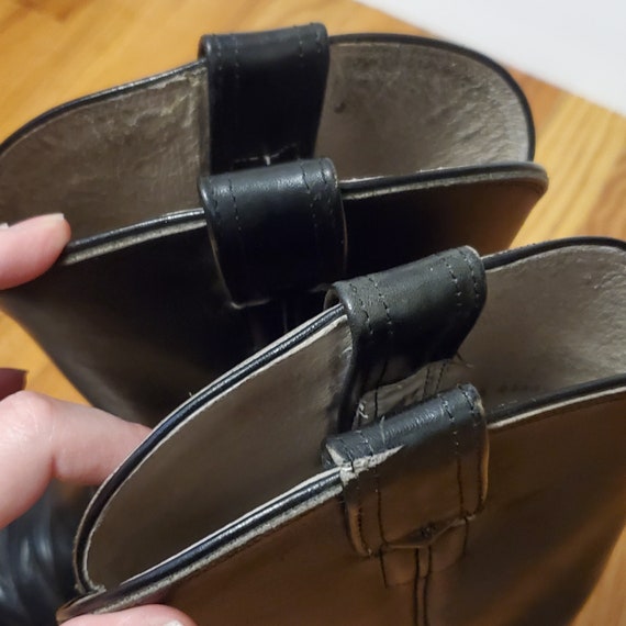 Vintage Men's  Abilene Black Leather Cowboy Boots… - image 6