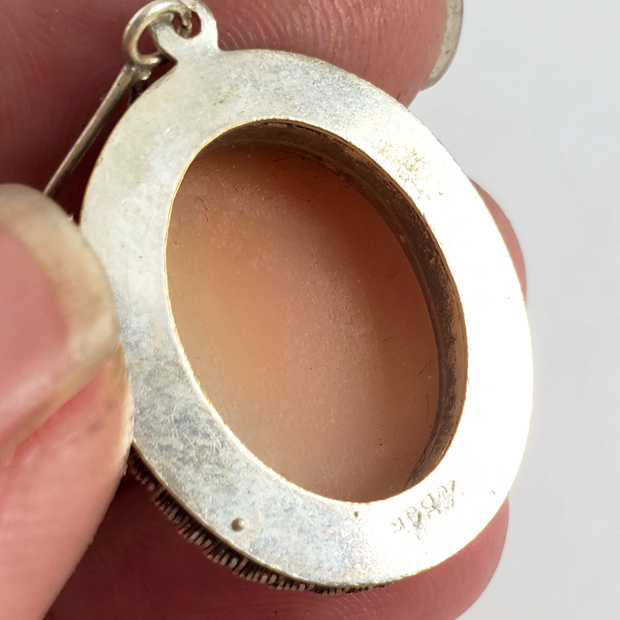 Antique 800 Silver Cameo Pendant Carved Shell Cameo Necklace - Etsy