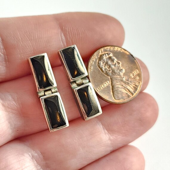 Vintage Rectangular Sterling Silver Rectangular H… - image 3