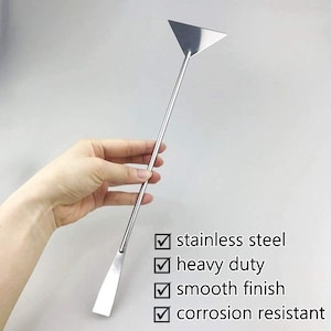 Substrate Spatula 12&quot; Aquarium Maintenance Stainless Steel Tool for Untangling Plants Creating Smooth Slopes & Cleaning Hard-to-Reach Spaces