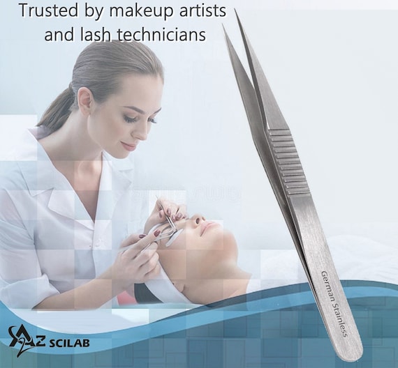 Pince En Métal Pour Pose De Faux Cils - Applicateur Réutilisable - Acier Inoxydable