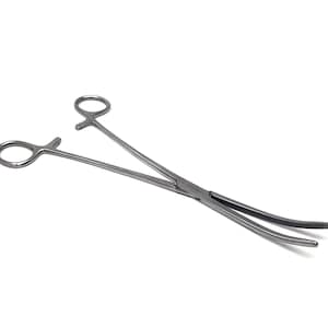 10&quot; Curved Serrated Hemostat Forceps, Stainless Steel