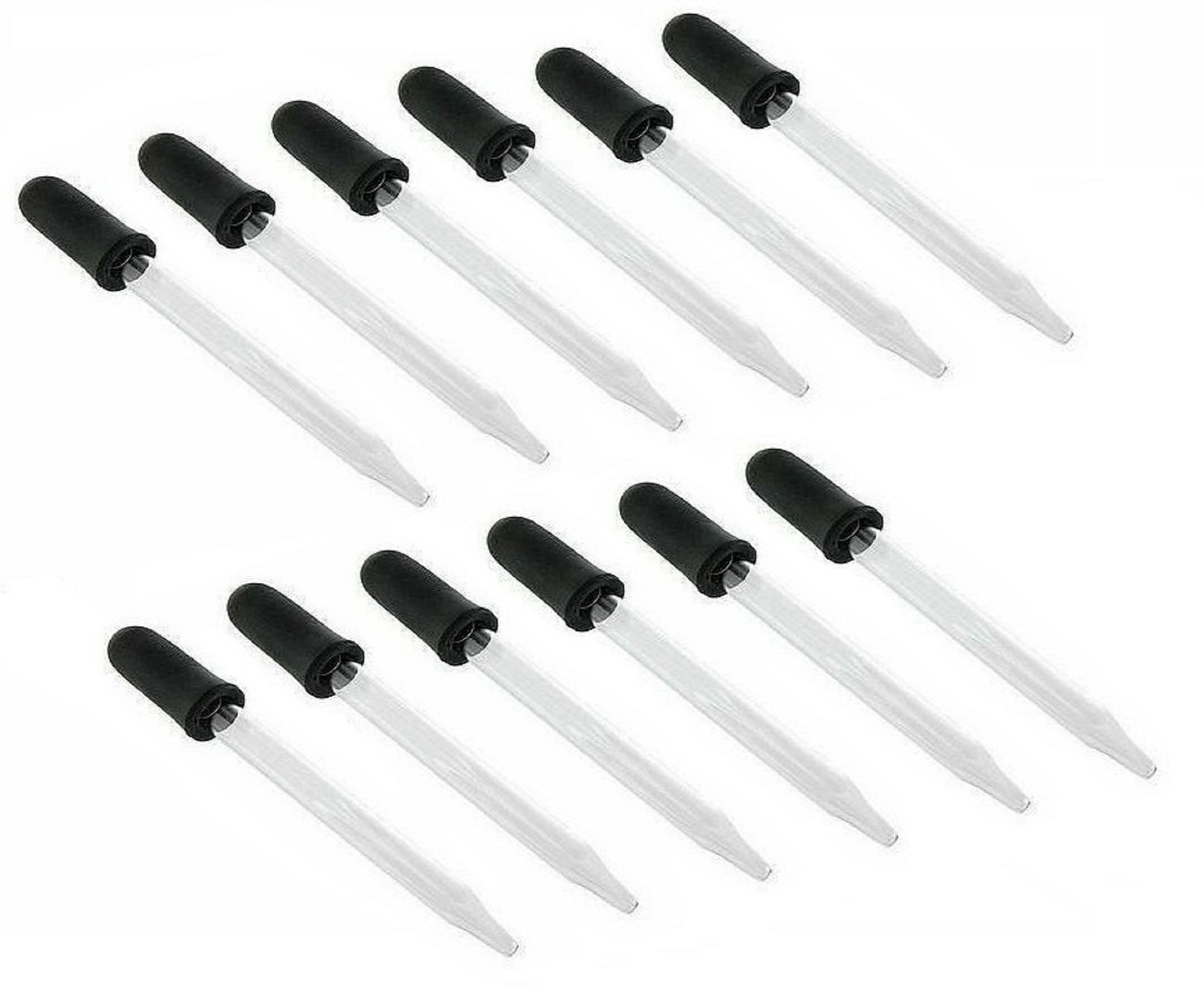 Produktbild von 12x Glaspipetten Mit Kindersicherem Verschluss – 89 Mm, Gummikopf, Für ätherische Öle