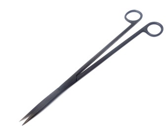 Terrarium Tool Kit | 30cm Stainless Steel Terrarium Tools for Aquarium / Vivarium / Terrariums | Long Scissors | Black Fluoride Coated - 12"