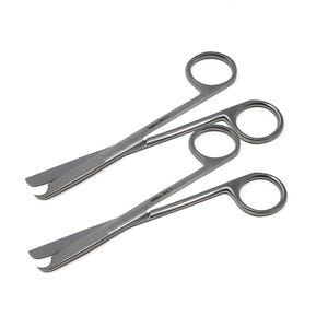 Lift a Stitch Scissors Curved Tip One Hook Blade 4.5" Small Shears, Stainless Steel Set of 2 Pcs, Sewing Embroidery Stitch Removal