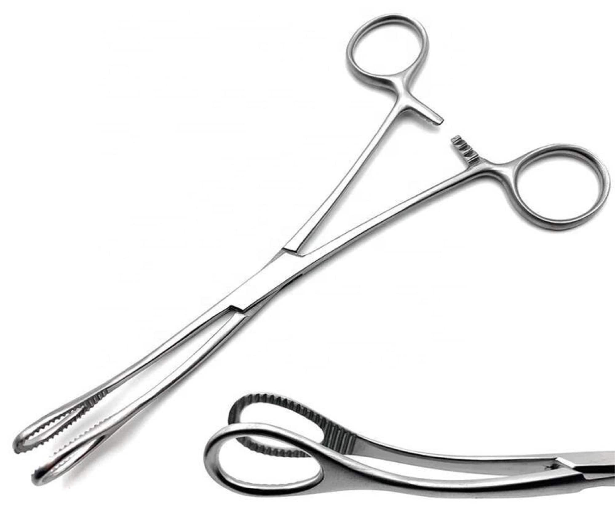 Foerster Sponge Forceps, Piercing Clamps, 7 Large Foerster Open