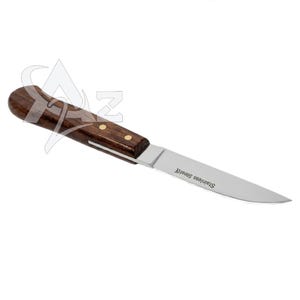 Stainless Steel Carving Knife – Wooden Handle for Clay, Wax, Soap Hobbies, Stainless Steel Knife 9R