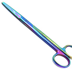 All Purpose Stainless Steel Scissors Cuts Rope, Plastic, Cardboard, Dissecting Dense Material, Multicolor, 6.75&quot; Long, Mayo