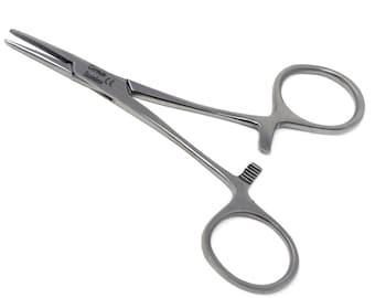 Pinzas rectas en miniatura de 4" Pinzas de bloqueo hemostático Extremos dentados