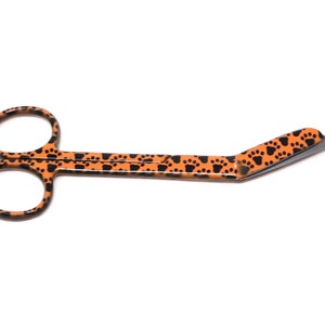 Cute Kitty Cat Paw Print Coated 5.5&quot; Stainless Steel Bandage Scissors | Gift Under 10 Dollars For Cat Kitten Grandma