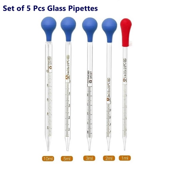 Thick Glass Graduated Measuring Pipettes With Clear Markings Etsy