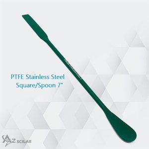Teflon Coated Double Ended Stainless Steel Lab PTFE Spatula Beaker Stirring Stick (select configuration and size options)
