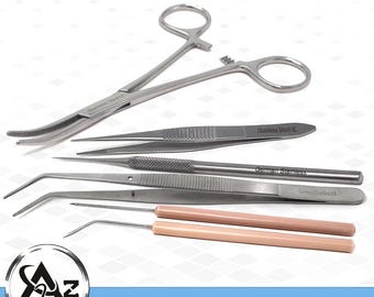 Rerooting/Rehairing Tool for Dolls - Includes Reroot Needle Probes Soft Scalp Punchers Serrated Pliers Stainless Steel Doll Making Supplies