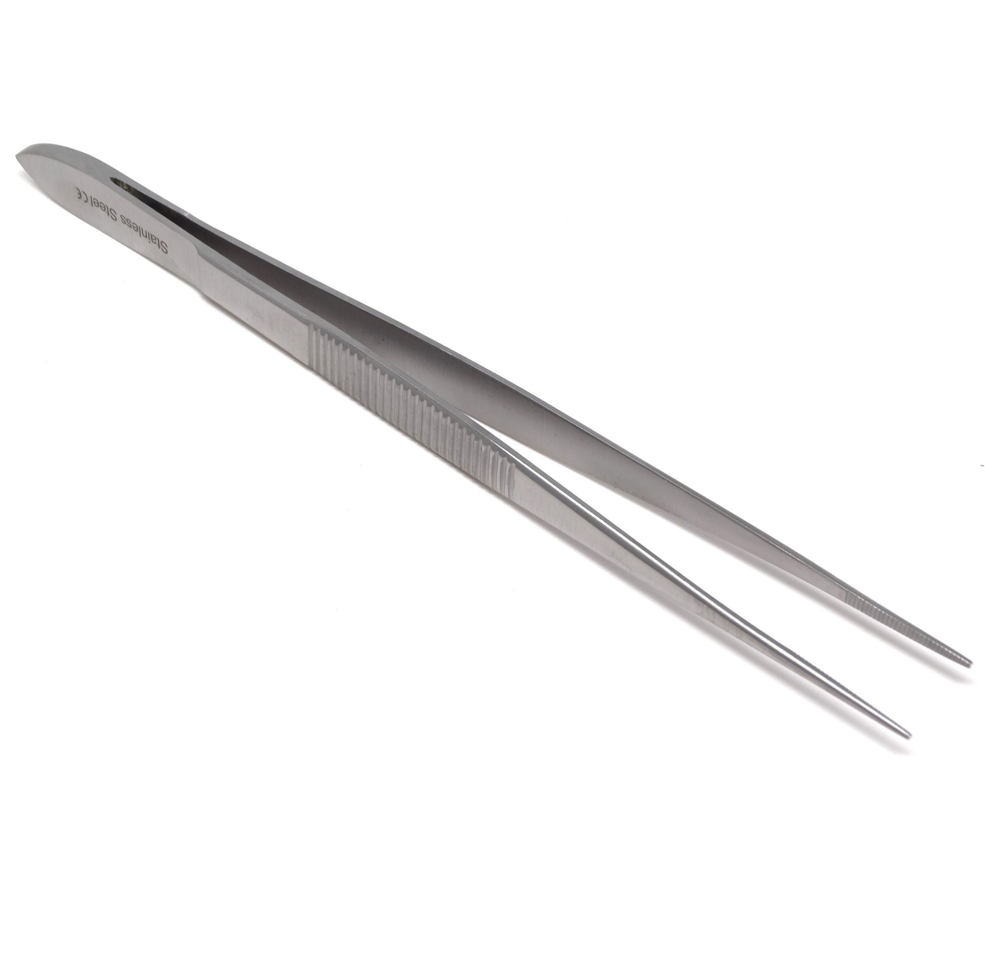Stainless Steel Tweezers Point Serrated Tips 6 Curved for Art Class Supplies DIY Tool