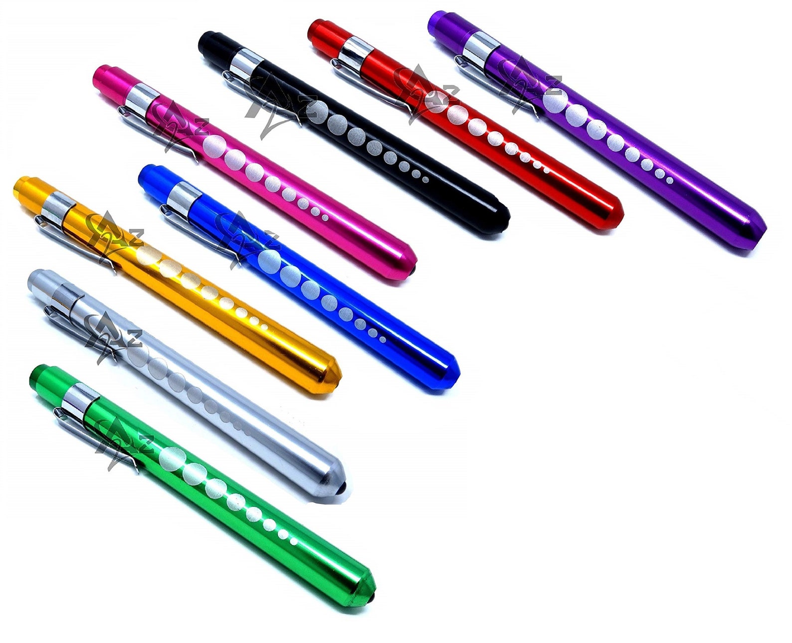 Set of 8 Assorted Color Pen Lights With Pupil Gauge LED Bulb Etsy