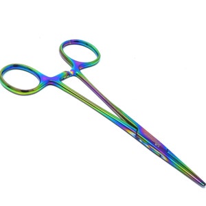 Hemostats for Use in Doll and Toy Making 6&quot; Straight Forceps Multi Titanium Color Stainless Steel