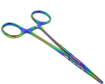 Hemostats for Use in Doll and Toy Making 6" Straight Forceps Multi Titanium Color Stainless Steel