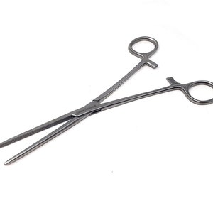 7.25&quot; Straight Hemostatic Forceps Body Jewelry Piercing Tool Ring Opening Closing Pliers, Stainless Steel