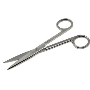 Tijeras de acero inoxidable de 5,5" con punta afilada, herramienta de corte multiusos