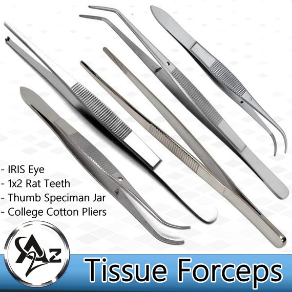 Kitchen Tweezers Stainless Steel Food Tongs Straight Serrated Tips