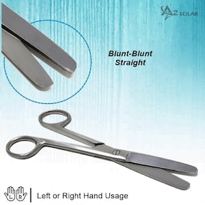 6.5&quot; Blunt/Blunt Straight Blades Utility Scissors, Stainless Steel
