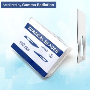 Size #16 - Box of 100 Counts Sealed Carbon Steel Blades for Wood Carving Cutting Tool Fruit Food Engraving Scalpel Repair