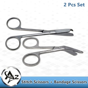 Cesoie piccole per forbici per bende da infermiere Vet Tech 3,5 "+ forbici a punto 4,5 in acciaio inossidabile