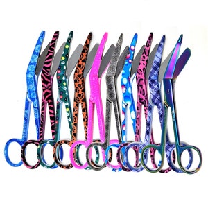 Set of 10 Bandage Scissors 5.5" Made of Stainless Steel Suitable for Nursing Students, Veterinarians, Paramedics, DVM Training Centers