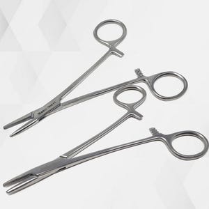 Wire Twisting Forceps Set of 2 Pcs Stainless Steel Locking Pliers Firm Grip Clamps