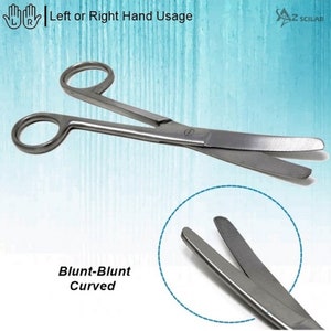 Forbici da cucito per tessuti e artigianato, lame curve smussate/smussate, da 6,5", in acciaio inossidabile
