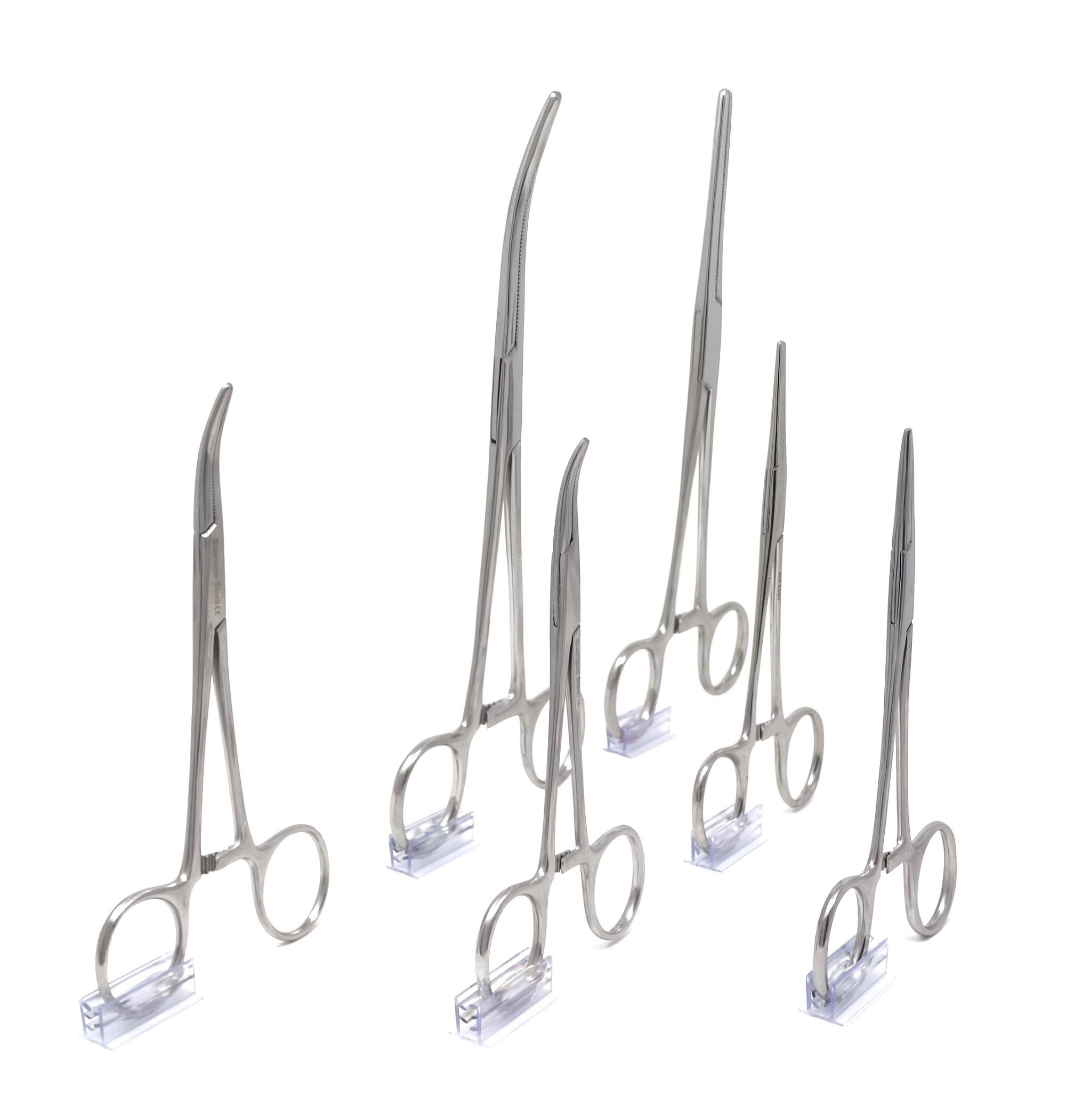 Fishing 18 Curved Hemostat Forceps Locking Clamps - Stainless Steel