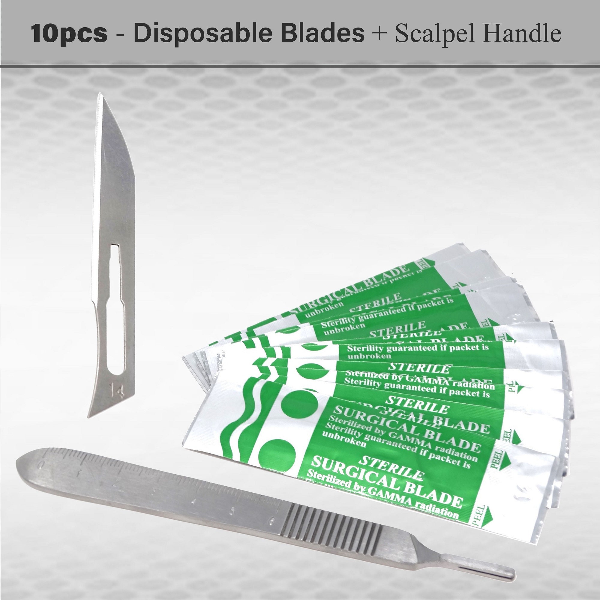  Scalpel Blades #10 Dispoable Steriled Surgical Knife