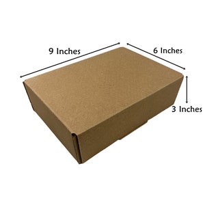 9 x 6 x 3 caixas de papelão para transporte, embalagem de papelão, caixa de correspondência em movimento - conjunto de 20 pacotes de mailers kraft