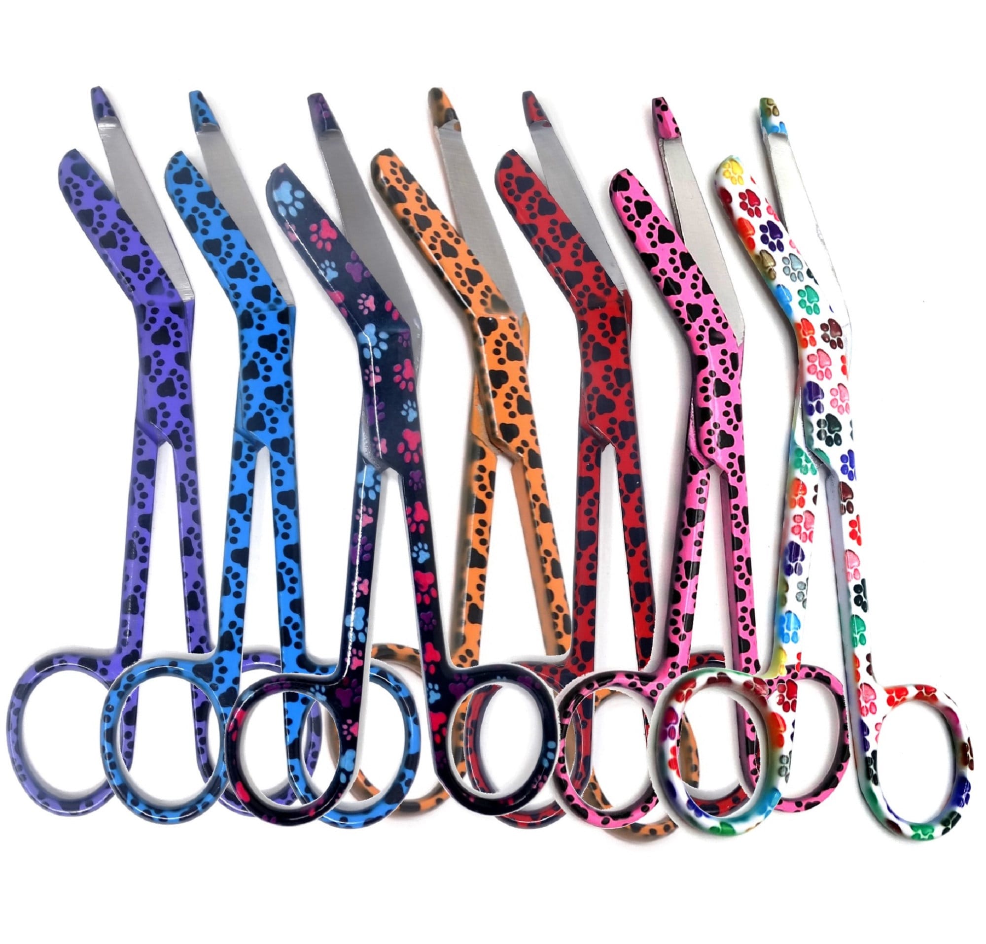 Cat Kitten Kitty Pet Paw Print Coated Pattern Bandage Scissors 5.5 ...