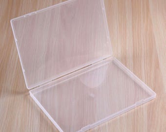 Clear Snap Lid Storage Box: Craft, Office, Small Item Organizer (6" x 4.25")