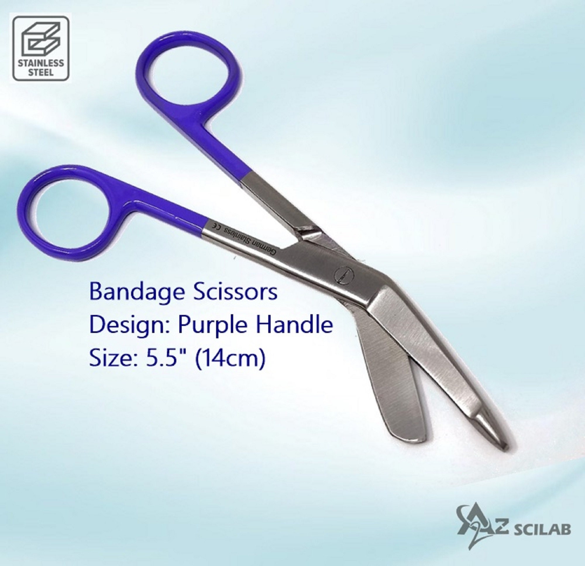 14cm Stainless Steel Blue Dew Drops Pattern Bandage Scissors 5.5 For Nursing School Medical Students