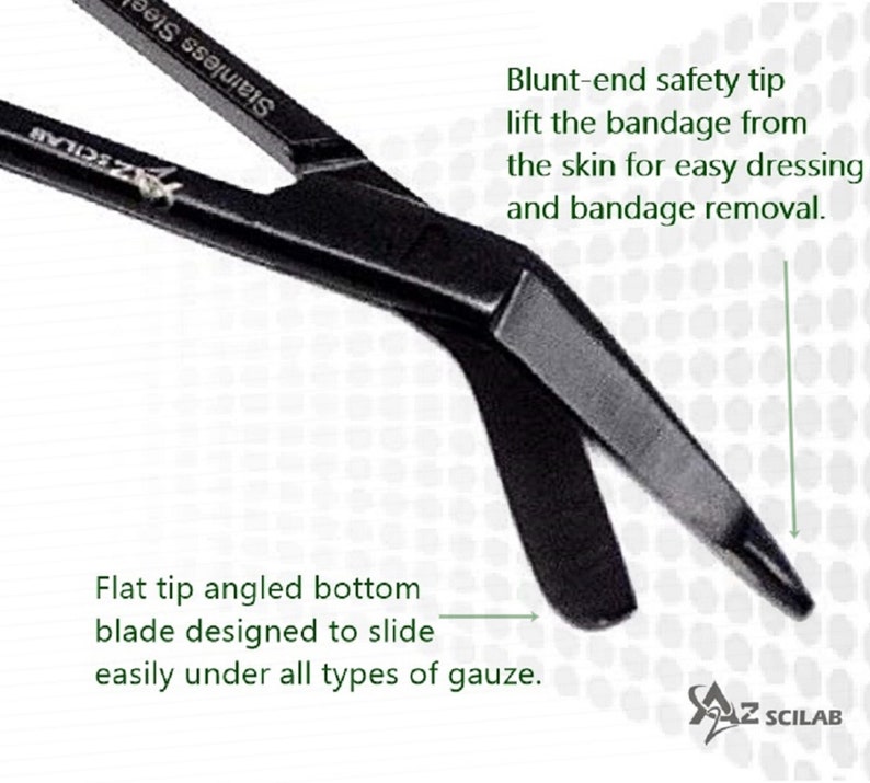 thumbnail image 2 of Medical Bandage Scissors 7.25" - Stainless Steel Trauma Shears With Blunt Tips For First Aid & Emergency Use 2 of 9