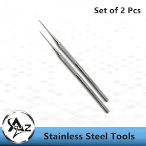Beading Awl Straight Knurled Fine Tapered Micro Straight Point Tool, Enlarge Loops, Craft Hole Drilling to Pass the Yarn, Stainless Steel