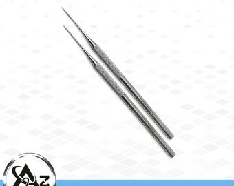 Beading Awl Straight Knurled Fine Tapered Micro Straight Point Tool, Enlarge Loops, Craft Hole Drilling to Pass the Yarn, Stainless Steel