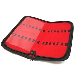 Portable Carrying Zipper Case, Travel Accessories Bag, Faux Leather Organizer Holder for Tools, Prevent Mixing with Two-Piece Design, 9.5x9