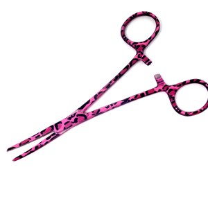 Tång för borttagning av dockhår och lim, 5,5" tång med böjd nos för att rota om modedockor, Blythe-hårbottenhår, svarvning av leksaksstoppning Pink Panther