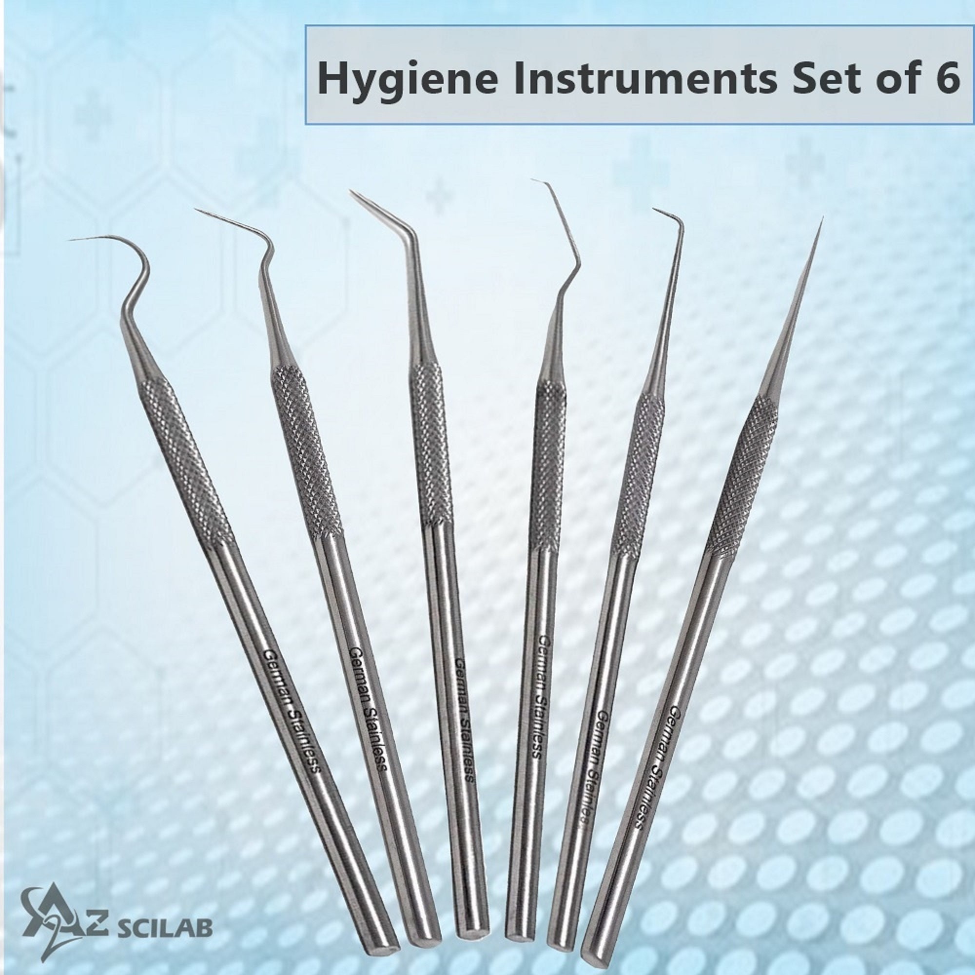 Stainless Steel Dental Cleaning Tools Pack of 6 Assorted Micro Etsy