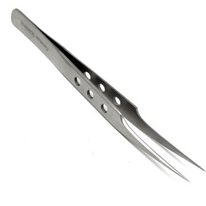 Stamps Collecting Hobby Tool Fine Precision Tip Stainless Steel Pro Straight Fenestrated Handle Tweezers