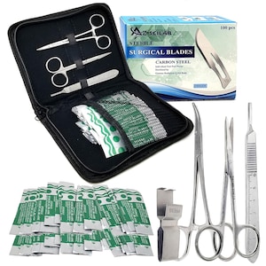 Essential Jewelers/Crafters Tool with Carrying Folder, Craft Knife Set with Replacement Blades, Multi-Tool Set 105 Pcs Kit in a Zipper Case