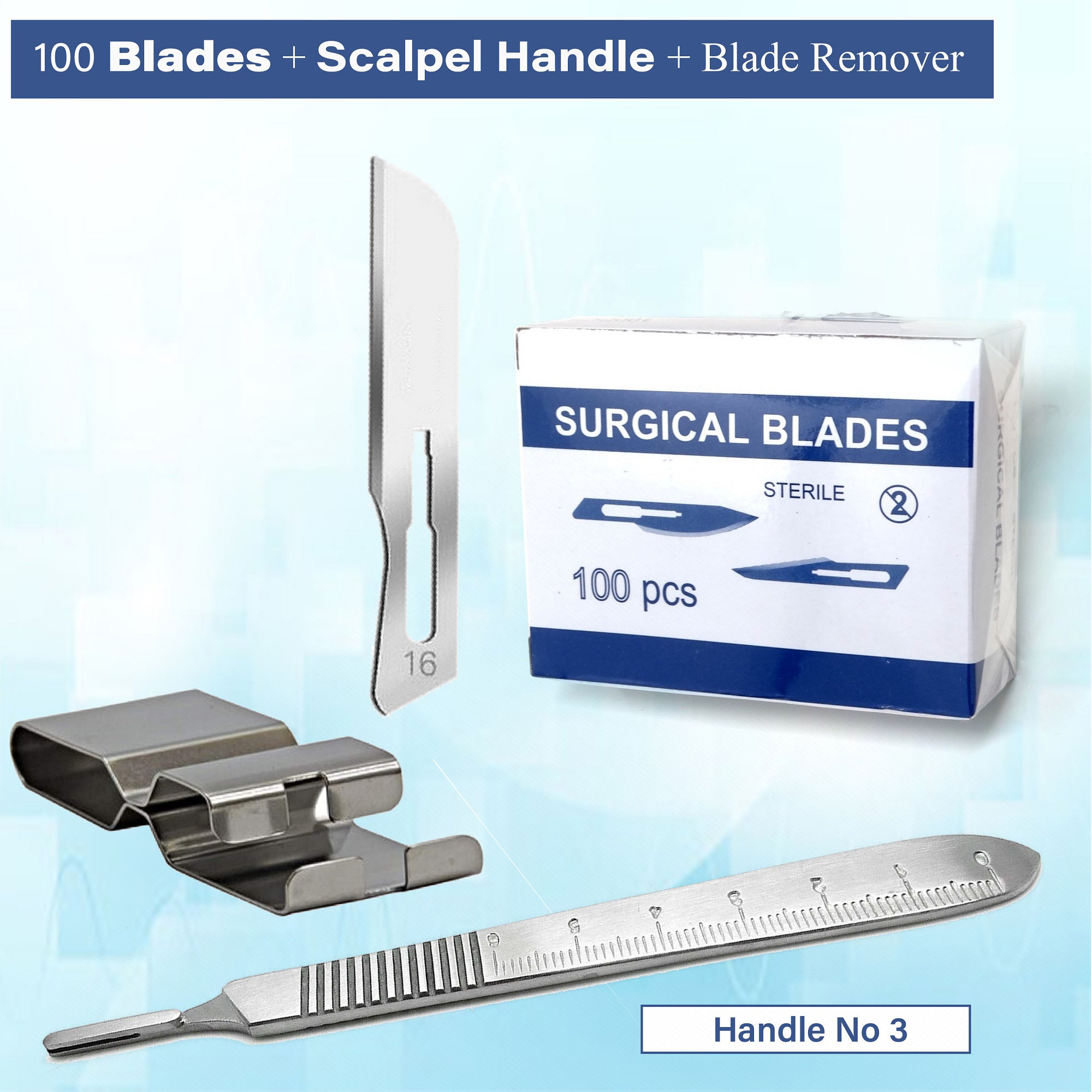 Dermaplane Instruments Dermaplaning Skin Care Instruments - Box of 100 Blades #16 + Graduated ...